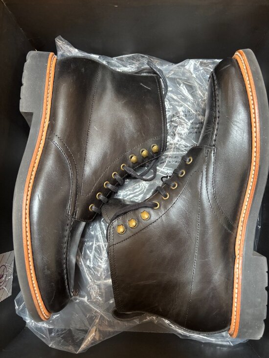 J.Crew Mens Kenton Pacer Leather Boots Black Size 10 main image 4